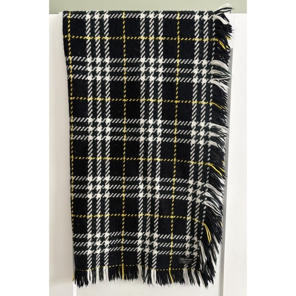 John Branigan Weavers Other - Handmade Irish Wool Blanket John Branigan 100% Pure Wool Throw BlackYellow 50x66